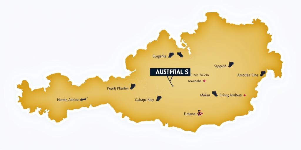 Karte von Österreich, die das landesweite Einsatzgebiet der Pannenhilfe zeigt.